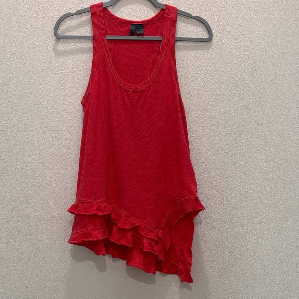 Anthropologie “left of center”  racer back  cotton tunic